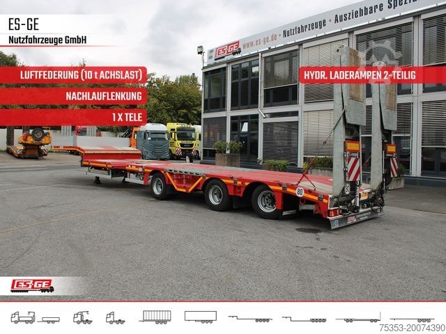 Tieflader-Sattelauflieger FAYMONVILLE MAX Trailer MAX100 Semi-Tieflader Radmulden