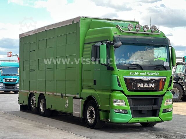 Szarvasmarha-szállító teherautó MAN TGX 26.440 6x2 3.Stock Cuppers, Lenk-/Lift