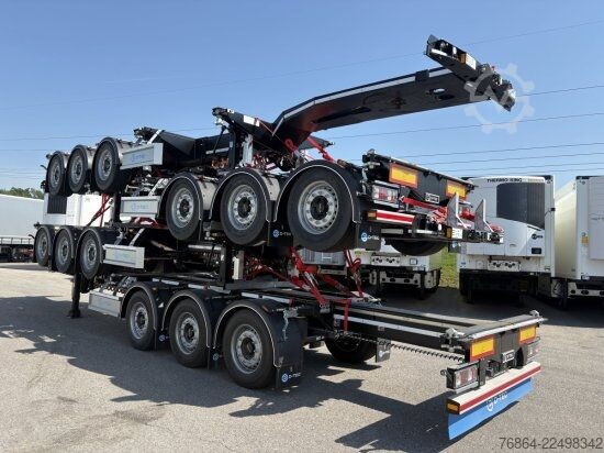 Semiremorcă cu caroserie interschimbabilă D-Tec D-TEC VCC-01 CONTAINERCHASSI, MITTEL-UND HECKAUSSCHUB, LIFTACHSE, ADR BESCHEINIGUNG