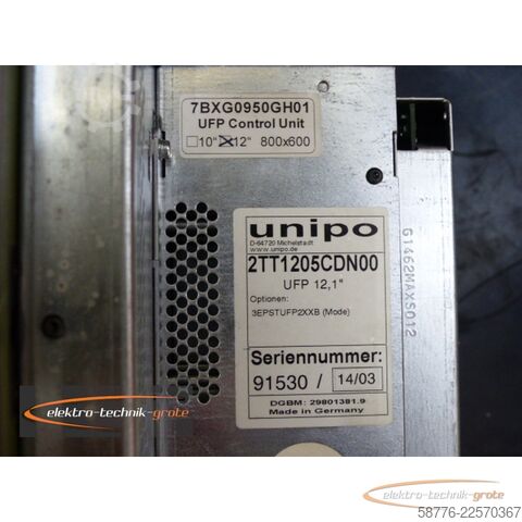 Bileşen Unipo unipo 2TT1205CDN00 Monitoreinheit TFT 12.1"