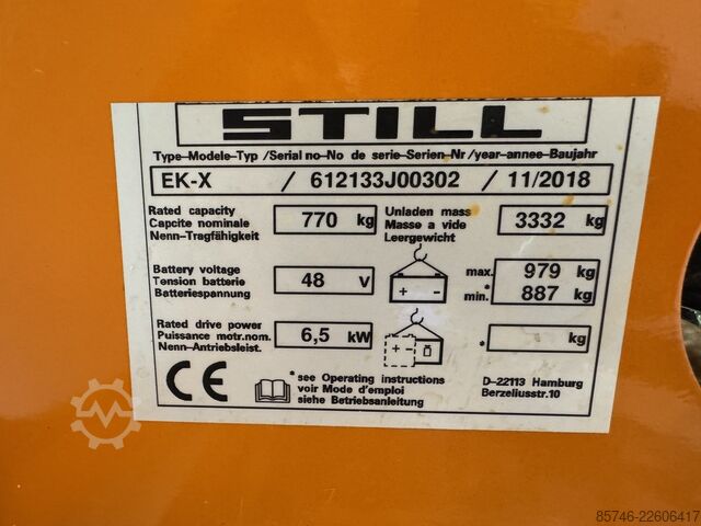 EK x (48) * DÉMO !! Triplex FFL !! STILL EK x ( 48 )  *  DEMO !! Triplex FFL !!