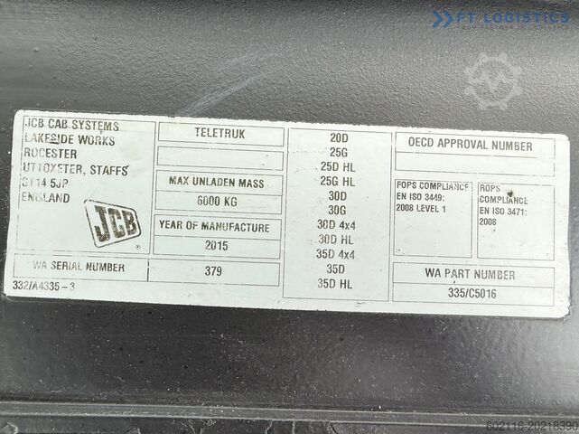Teleszkópos rakodó JCB TLT35D / DIESEL / CAB / NEW TYRES / 4450