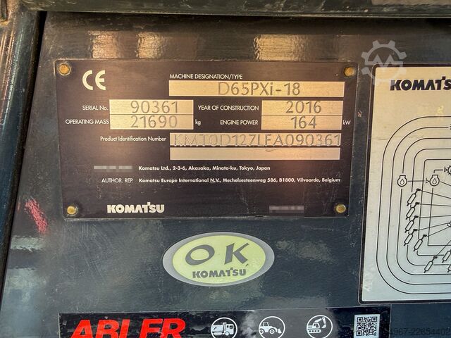Bulldozer Komatsu D65PXI-18 mit Heckaufreißer GPS