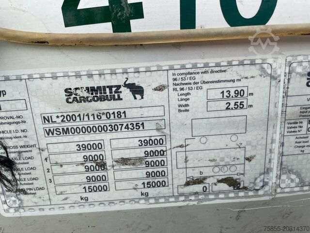 Klizne cerade Schmitz SCS 24/L - 13.62 E B (S01) Kooiaap / SAF Axle /...