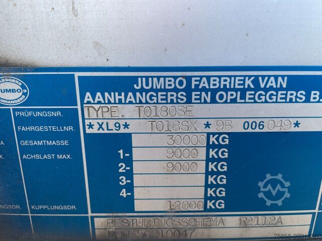 Curtain sided Jumbo TO 180SE 2-Axle City  / 11.6 M / SAF / Disc / S...