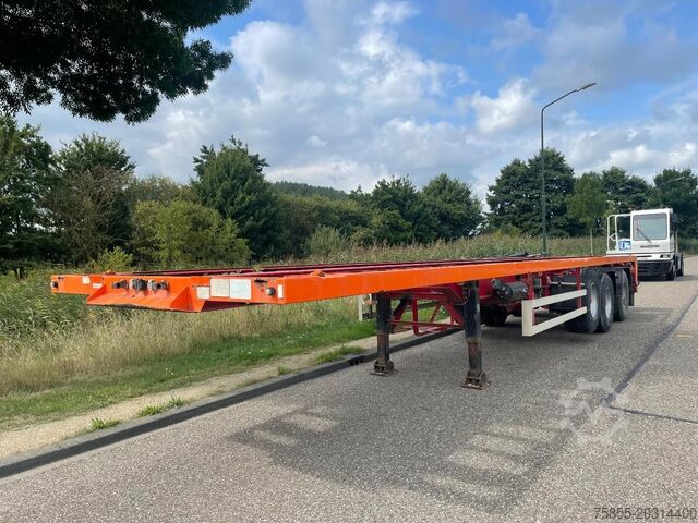 Platte bak Netam-Fruehauf Platform Twistlocks /  Liftaxle / Steering / BP...
