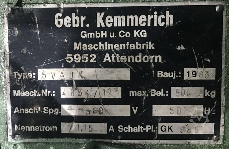 şerit açıcı KEMMERICH 5 VAUK