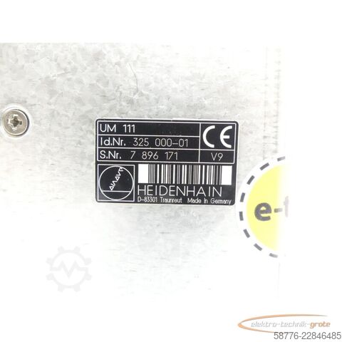Składnik Heidenhain UM 111 ID 325 000-01 SN 7896171 im Austausch (Exchange)