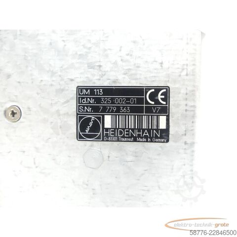 Component Heidenhain UM 113 ID: 325 002-01 SN:7779363 - generalüberh. + 3 Mon. Gewährl.
