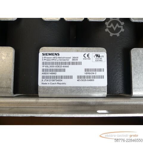 Composant Siemens 6SL3000-0DE23-6AA0 HFD-Netzdrossel SN:JTA12139734004 - !