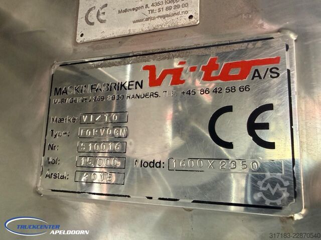 Tankvogn Scania R580 V8 NGS Retarder, 15000 Liter - RVS tank