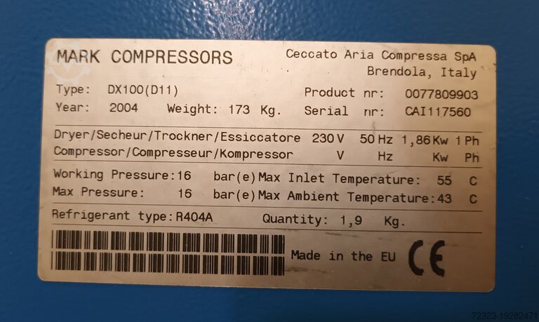 Schroefcompressor Mark Compressors with Dryer RMD 45 IVR G7 + DX100