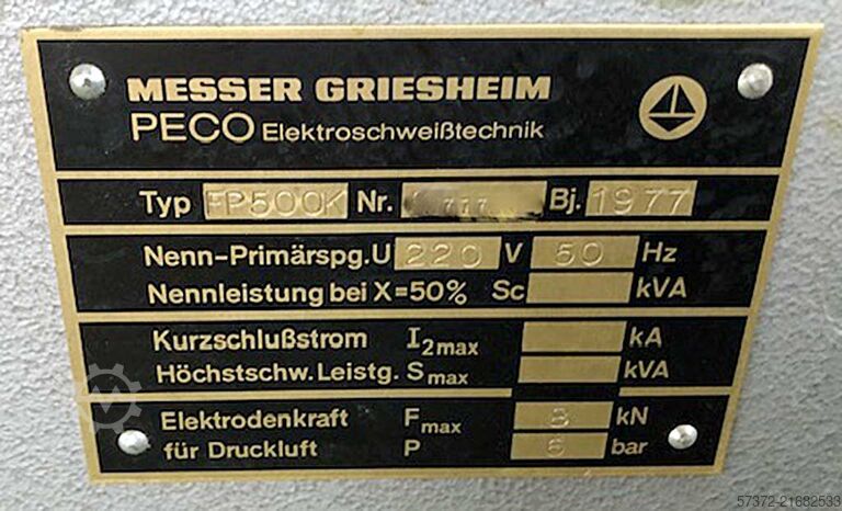 Remaining Stock Müller/Messer/Soprem/Felss ExP 10/SOP/FP500K/FR16-V