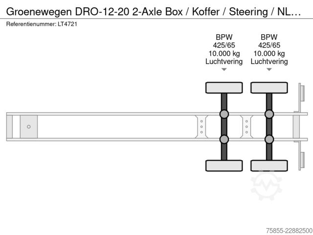 Kofer Groenewegen DRO-12-20 2-Axle Box / Koffer / Steering / NL T...