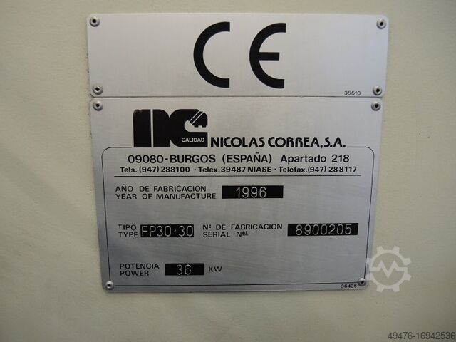 Type brug Correa Bridge milling machine CORREA FP30/30 - 8900205FP30/30