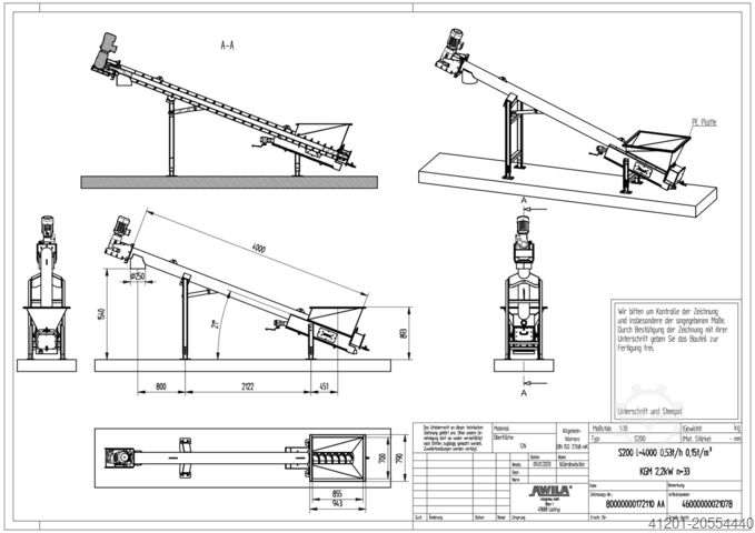 Kosi transportni puž HERBOLD Schräg-Förderschnecke