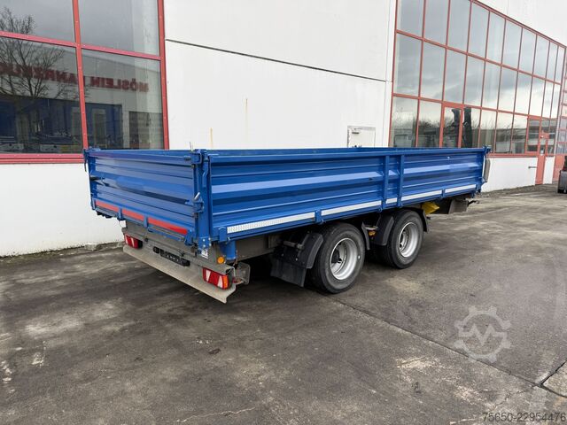 Tresidet tipvognstrailer  18 k  18 t Tandemkipper- Tieflader, BreitbereiftWenig Benutzt
