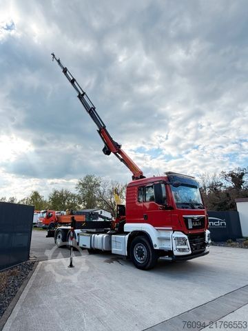 Φορτηγό γερανός roll-off MAN TGS 26.440 6x4 ALLRAD KRAN 21m Seilwinde 5./6.