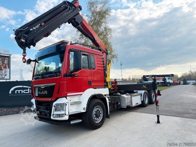 Φορτηγό γερανός roll-off MAN TGS 26.440 6x4 ALLRAD KRAN 21m Seilwinde 5./6.
