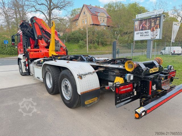 Φορτηγό γερανός roll-off MAN TGS 26.440 6x4 ALLRAD KRAN 21m Seilwinde 5./6.