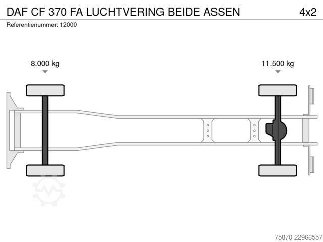 Valise DAF CF 370 FA LUCHTVERING BEIDE ASSEN