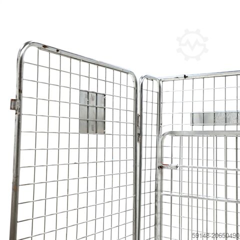 Gebruikte 3-Heks rolcontainer a-frame nestbaar  - L:850 x B:715 x H:1900mm - Grijs - Kruizinga 99-1547-D850GB