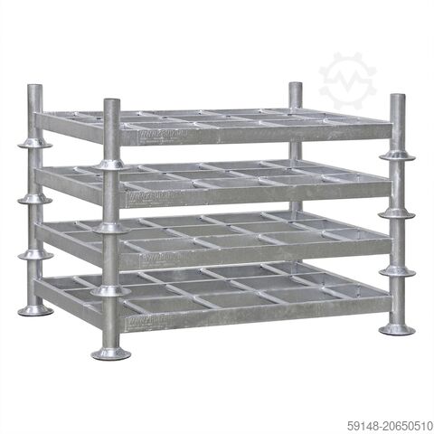 Gebruikte Mobiele stapelrack mobiele rack partij aanbieding  - L:1530 x B:1165 x H:300mm - Kruizinga 99-520GB-PAL