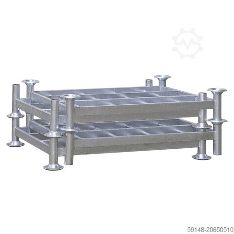 Gebruikte Mobiele stapelrack mobiele rack partij aanbieding - L:1530 x B:1165 x H:300mm - Kruizinga 99-520GB-PAL