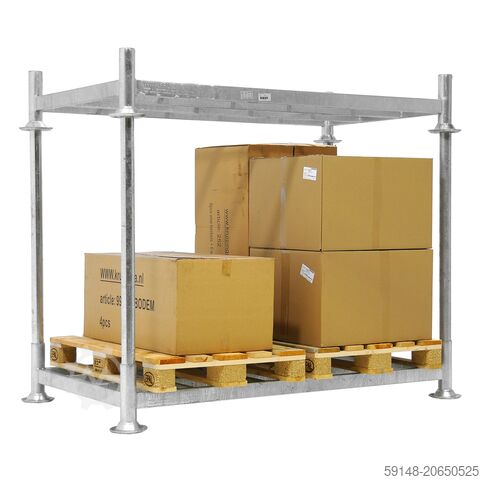 Gebruikte Mobiele stapelrack mobiele rack partij aanbieding  - L:2015 x B:1165 x H:300mm - Kruizinga 99-620GB-PAL