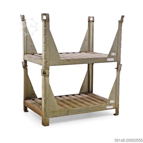 Gebruikte Stapelbak staal vaste constructie met vier open wanden  - L:1260 x B:860 x Kruizinga 99-8944GB