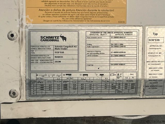 Box semitrailer SCHMITZ CARGOBULL SCB S3B SKO24/L * LIFT * ALCOA * 1.HAND *