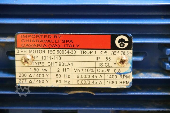 Vridventil 1,5 kW 37 rpm Tecom Modena PST 28 D 8 flügelig