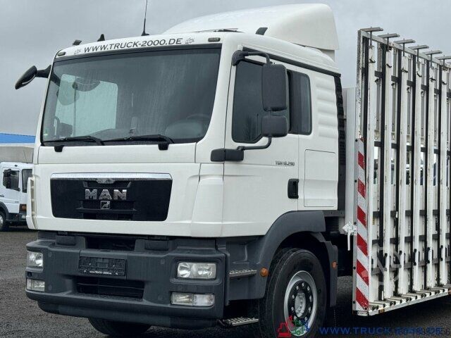 Ciężarówka z płaską platformą MAN TGM 18.290 Glastransporter Glasreff PK12001EH FB