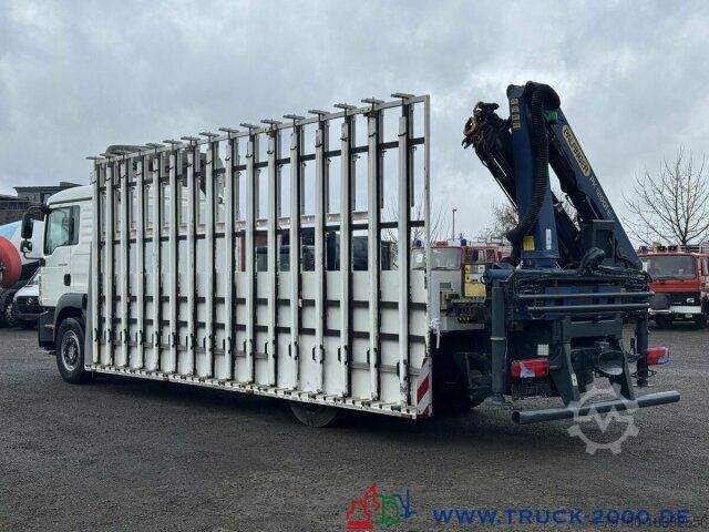 Ciężarówka z płaską platformą MAN TGM 18.290 Glastransporter Glasreff PK12001EH FB