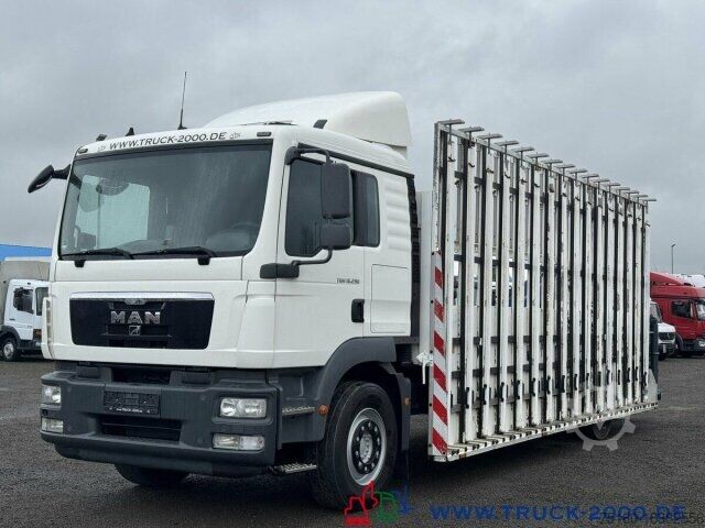 Ciężarówka z płaską platformą MAN TGM 18.290 Glastransporter Glasreff PK12001EH FB