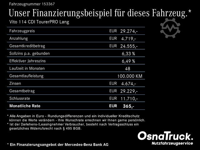 Autocarro MERCEDES-BENZ Vito 114 CDI TourerPRO Lang Automat,Klima,Kamera