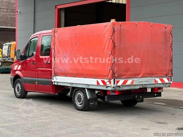 Gardinsided kassevogn VW Crafter 35 Doppelkabine Pritsche + Plane