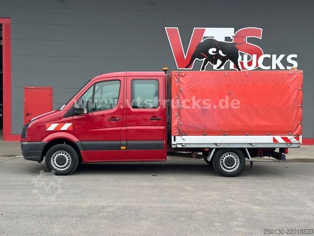 Gardinsided kassevogn VW Crafter 35 Doppelkabine Pritsche + Plane