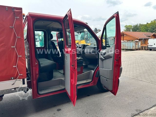 Gardinsided kassevogn VW Crafter 35 Doppelkabine Pritsche + Plane