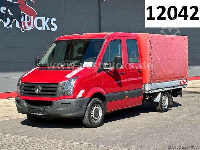 Gardinsided kassevogn VW Crafter 35 Doppelkabine Pritsche + Plane