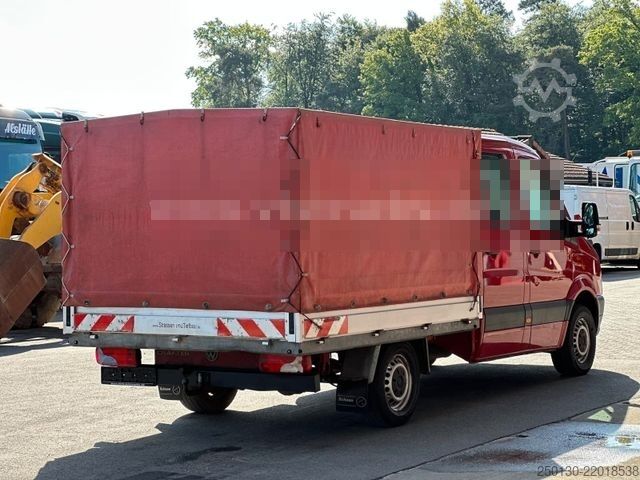 Gardinsided kassevogn VW Crafter 35 Doppelkabine Pritsche + Plane