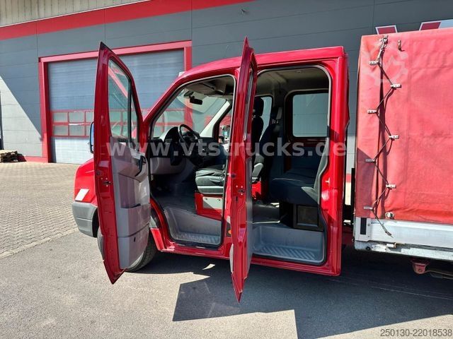 Gardinsided kassevogn VW Crafter 35 Doppelkabine Pritsche + Plane