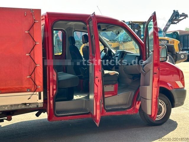 Gardinsided kassevogn VW Crafter 35 Doppelkabine Pritsche + Plane