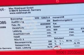 Plynový hořák Weishaupt WM-G30/3-A /// 5700kw Weishaupt WM-G30 /// 5700kw