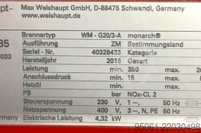 Gaz brülörü Weishaupt  WM - G20 /// 2600kw Weshaupt WM -G20 /// 2600kw