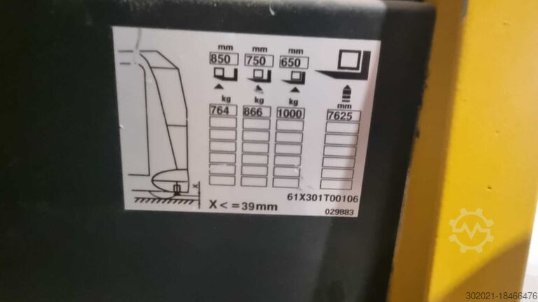 Regalhöhe 7625 mm. OM CARRELLI ELEVATORI XNAAC TE