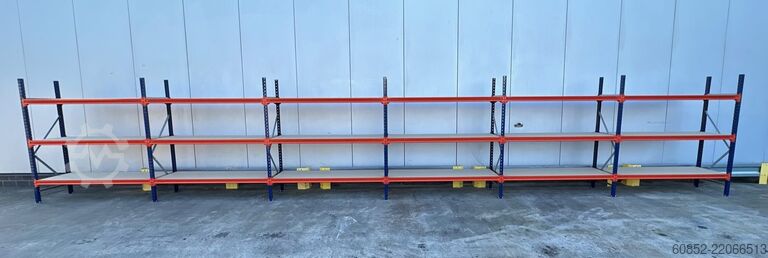Estantería de almacenamiento de gran luz ca. 11,46 lfm. Weitspannregale H: 200 cm T: 60 cm , 400 kg Fachlast , 3 Ebenen