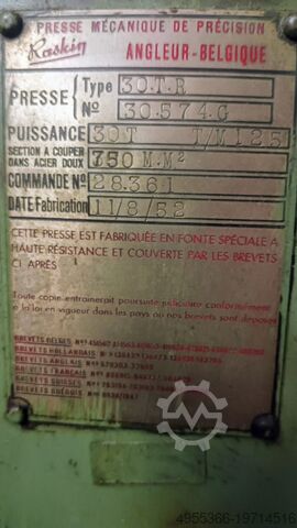 Presse excentrique monocolonne RASKIN RASKIN T/MI 35