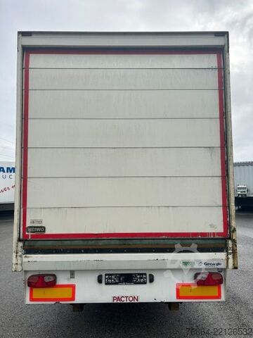 Semirremolque caja PACTON TRD 345, 3-ACHS ROLLBODEN, KOFFERAUFLIEGER, FöRDERBAND, 2XLENKACHSE!