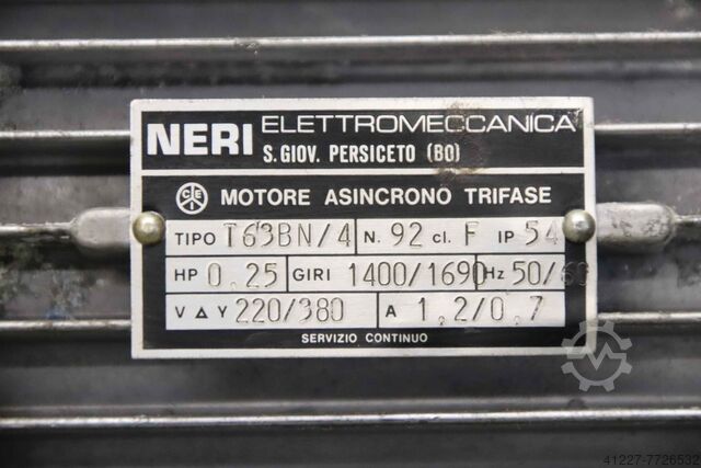 Motorreductor 0,18 kW 105 rpm Neri T63BN/4